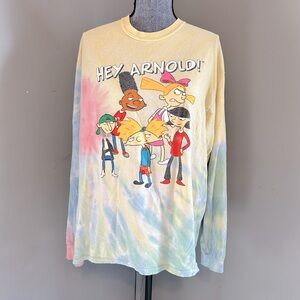 Nickelodeon Hey Arnold Graphic Long Sleeve T Shirt Size XL